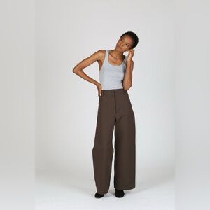 Creatures of Comfort Maison Wide Leg Crop Pants Brown